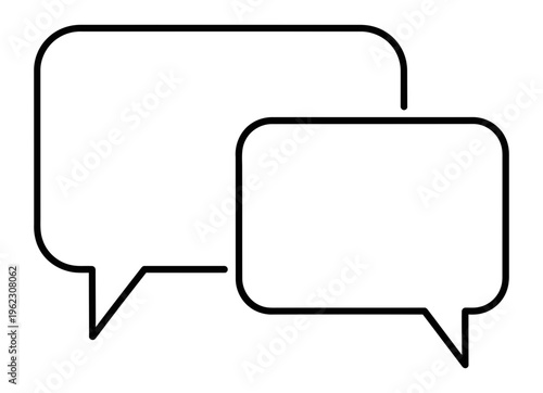 Speech bubbles icon representing communication, dialogue, and discussion, ideal for social media, messaging apps, and online forums, conveying conversation and interaction