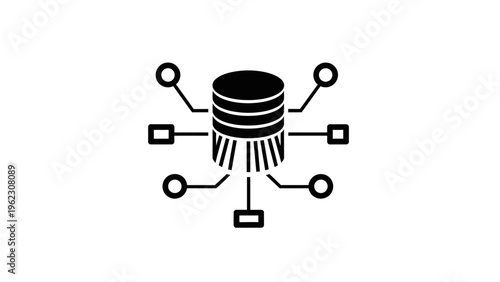 Database Server with Connected Devices.