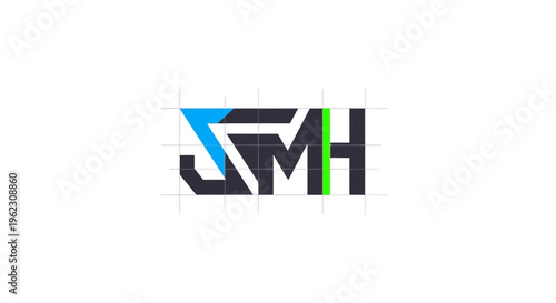 The AI generated logo showcases a modern design with stylized letters on a clean background.