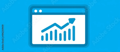 Blue Graph Icon in Browser.