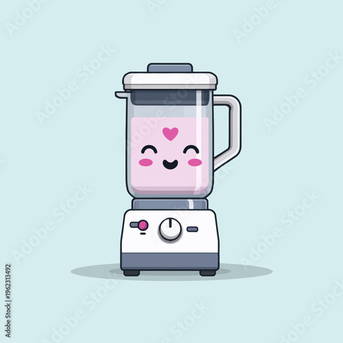 Cute Kawaii Blender with Heart Icon