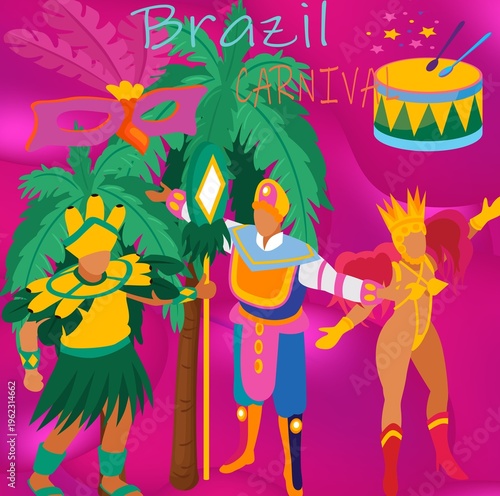 Rio, Brazil: special group, during the carnival in the city of Rio de Janeiro on Sapucaí de Sapucai street