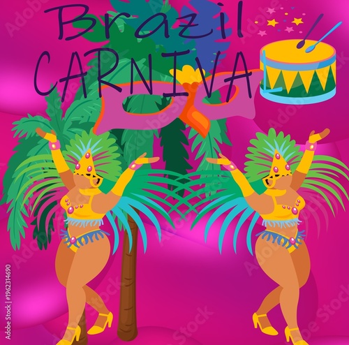Rio, Brazil: special group, during the carnival in the city of Rio de Janeiro on Sapucaí de Sapucai street