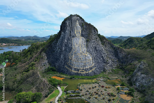 Buddha Mountain Khao Chi Chan , Sattahip District, Chon Buri, Thailand It was built to honor His Majesty King Bhumibol on occasion of his Golden Jubilee. Religious attractions in vicinity of Pattaya