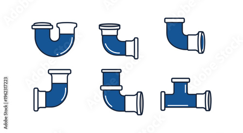 Pipe Nipple Line art vector modern abstract illustration