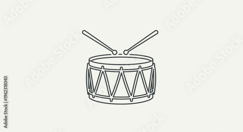 Drum with sticks musical instrument.