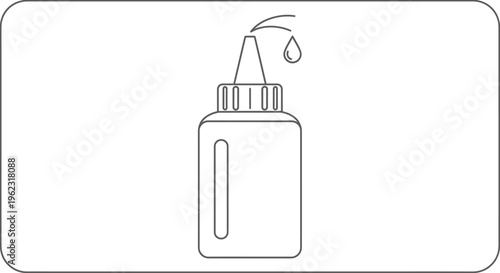 Glue bottle with nozzle applicator tip.