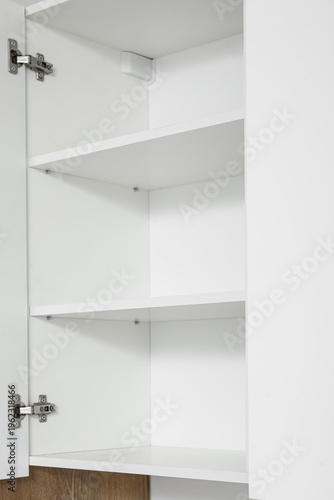 White cupboard hanging on l...