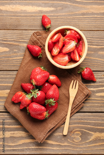 Fresh ripe strawberries in ...
