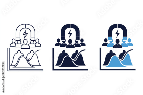 Customer attraction graph illustration