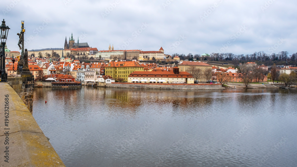 Obraz premium Prague old town houses panorama, taken from the famous 