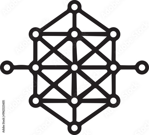 Deep Learning Neural Layers Line Icon