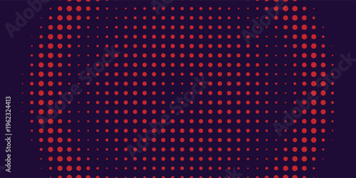 Abstract dark purple background with vibrant orange-red halftone dot pattern gradient eps10