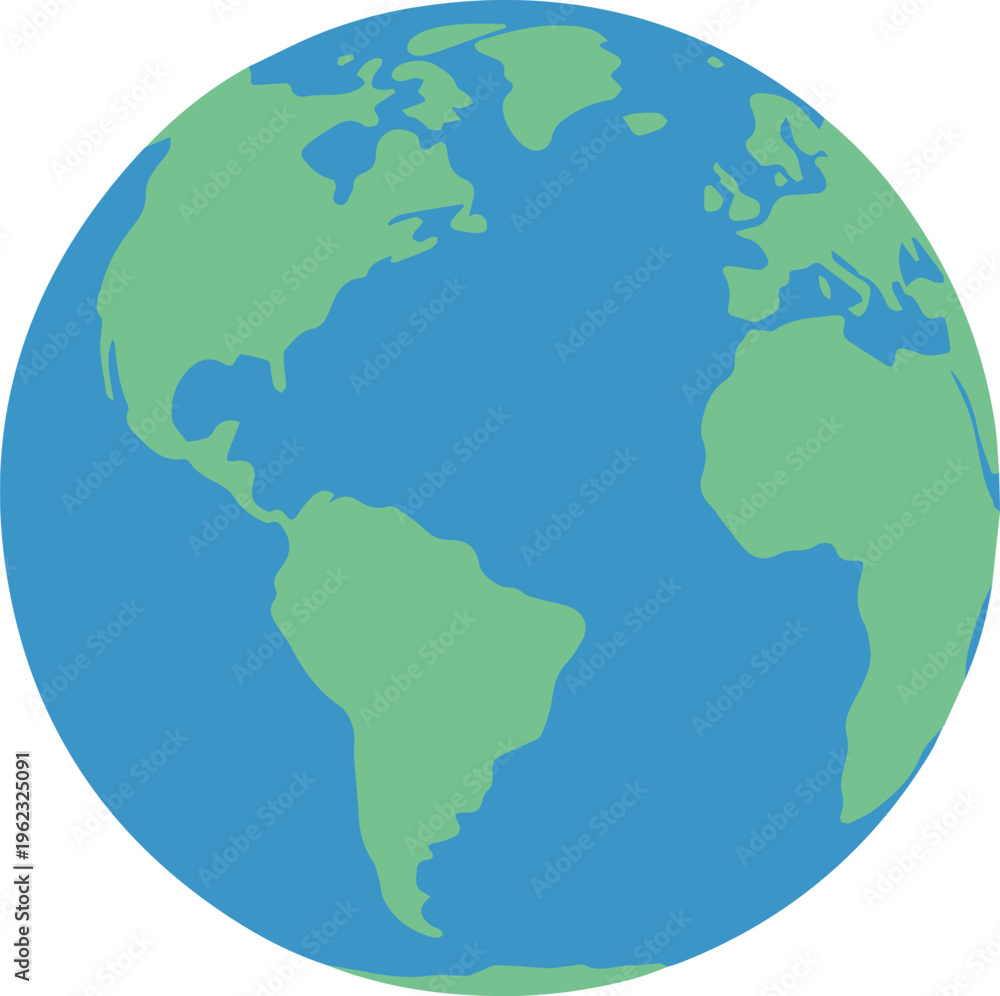 Fototapeta premium Earth with grid and latitude longitude markers