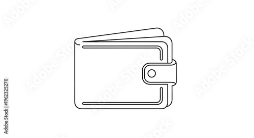 Simple line drawing of a wallet.