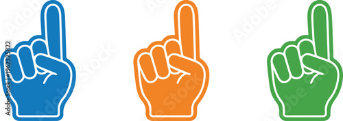 Foam hands at school pep rally