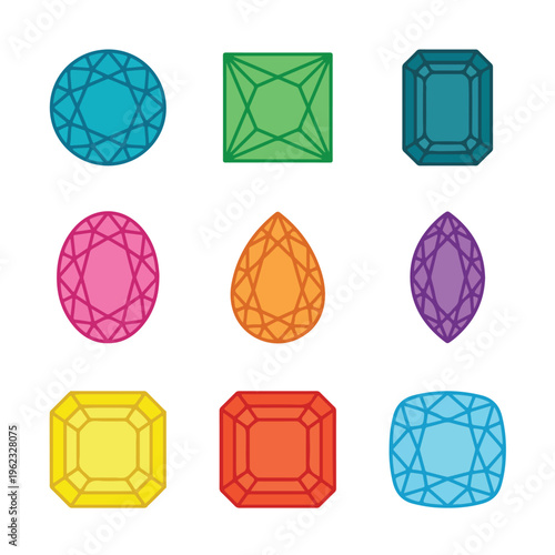 Colorful Gemstones and Jewels.