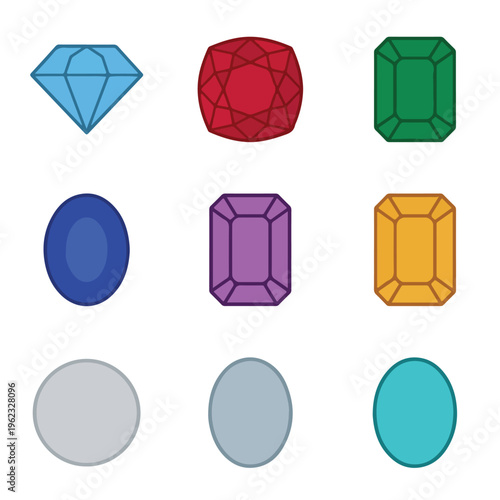 Colorful gemstones and jewels 1.