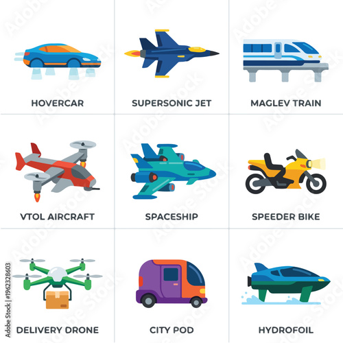 Future Transportation Vehicles Concept.