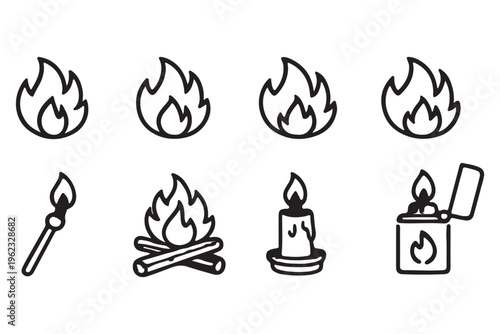 Collection of energy and utility icons showcasing various utilities and services for graphic design projects