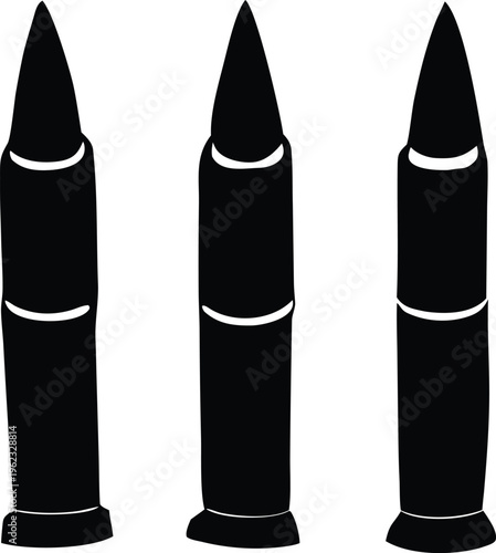 Bullet silhouette collection illustration