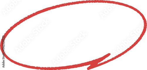 Oval emphasis mark for slide presentation