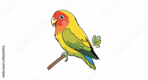 Colorful parrot perched on a branch
