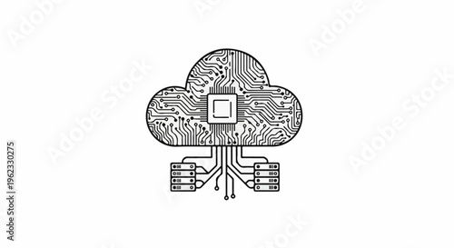 Cloud-shaped circuit board with central processor and connecting nodes