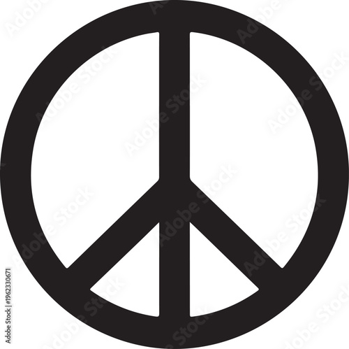 Peace sign flat icon for apps and websites