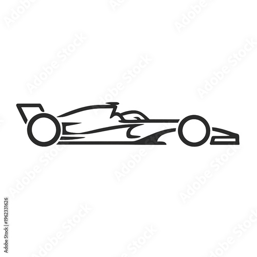 Cuadro en lienzo formula racing minimal line, car silhouette design, motorsport line art, F1 insp