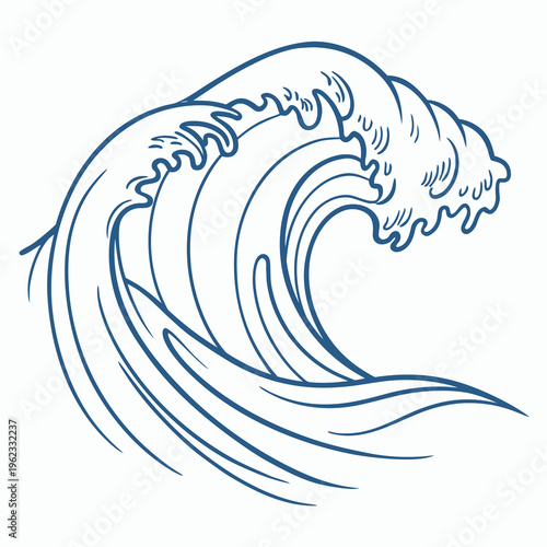 A wave with a lot of water splashing