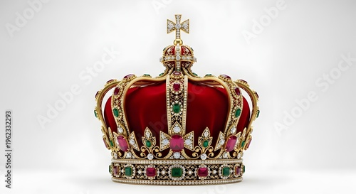 Imperial state crown isolated on transparent background