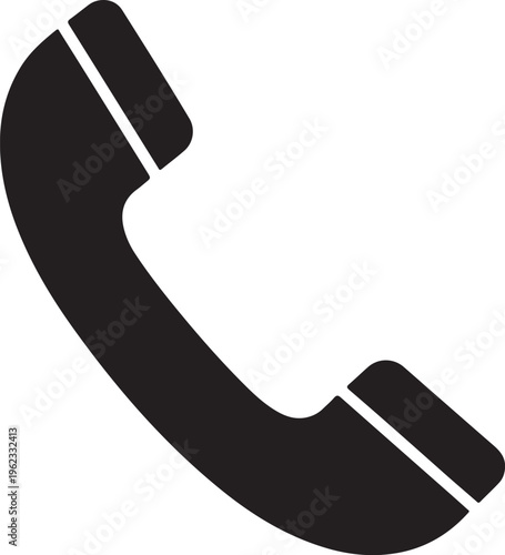 Phone icon in flat style. Vector illustration on isolated background.