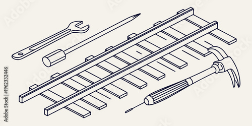 A set of tools for home improvement and repair