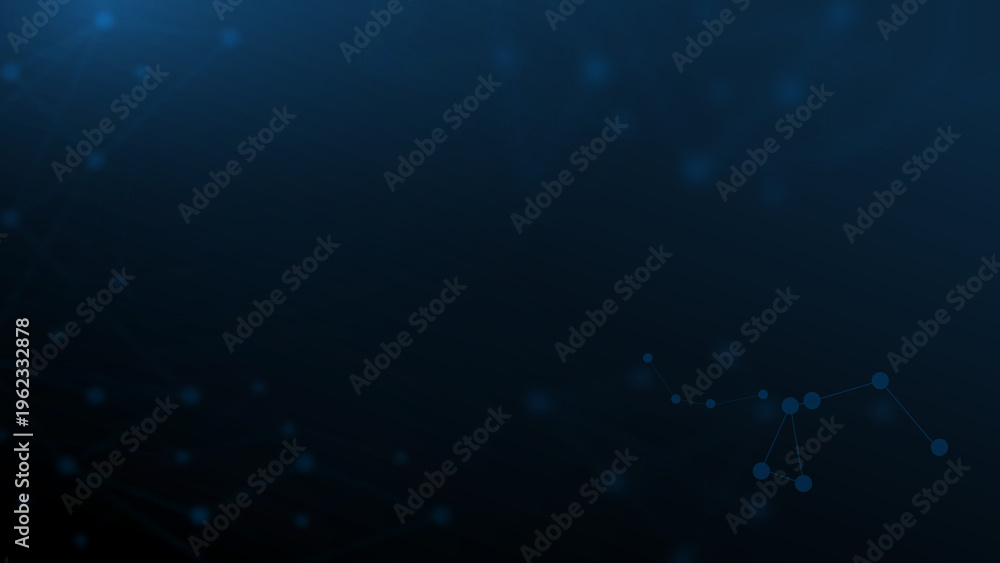 Fototapeta premium Futuristic Blue Network Background with Data Connection Lines