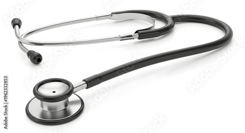 Stethoscope isolated on transparent background for medical use