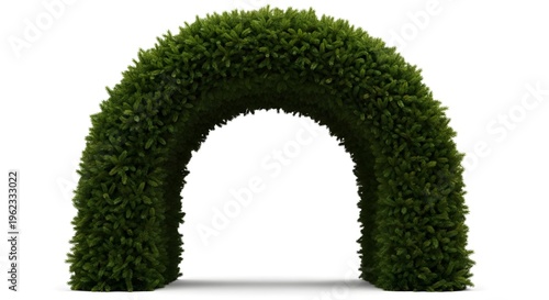 Hedge archway isolated on transparent background