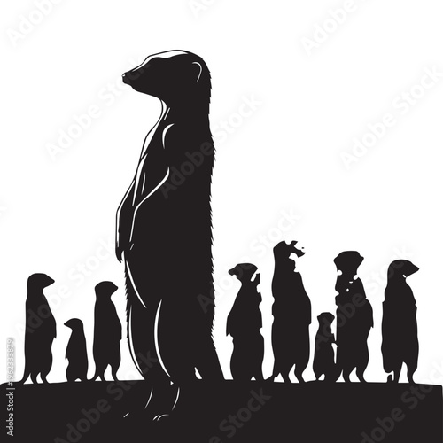 A black penguin silhouette vector illustration featuring a minimalist wildlife bird outline and nature symbol isolated on a white background