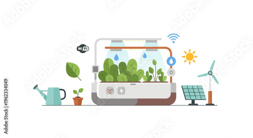 Smart Indoor Garden System: Hydroponics, Renewable Energy & IoT Connectivity for Sustainable Urban Farming