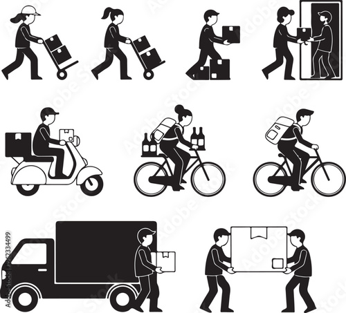 Pizza Delivery Man Postman Milkman Paperboy Courier Services