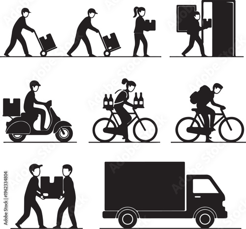 Pizza Delivery Man Postman Milkman Paperboy Courier Services