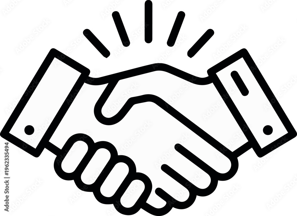 Fototapeta premium Handshake between two people sealing an agreement