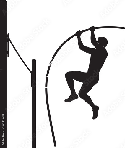 Pole vault athlete