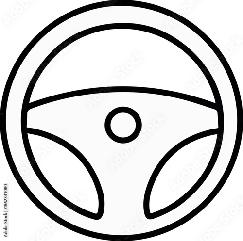 Steering wheel symbol for driver safety materials
