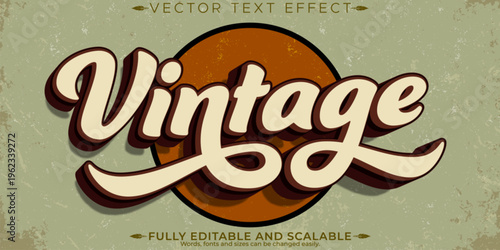 Retro sticker text effect, editable 70s and 80s text style