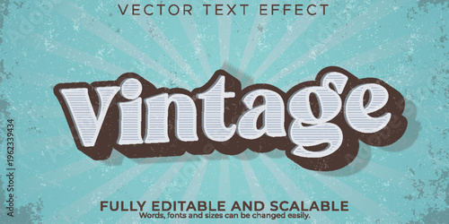 Retro sticker text effect, editable 70s and 80s text style