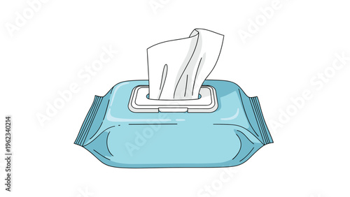 Opened package of soft, moist wet wipes, illustrating hygiene, cleanliness, and convenient personal care products.