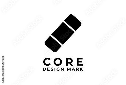 Eraser Icon Presented As Bold Silhouette Black Vector Illustration For Creative Design Tool Use