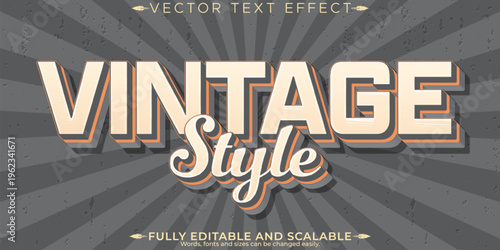 Retro sticker text effect, editable 70s and 80s text style