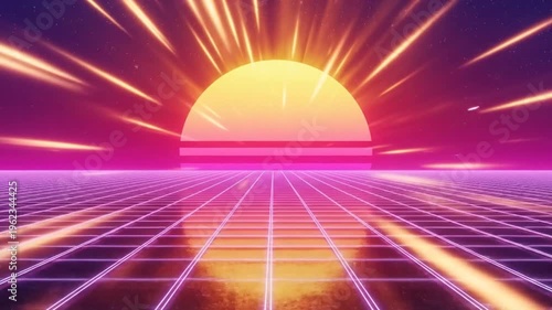 Retro Sunset Drive - A Synthwave Journey Through the 80s.